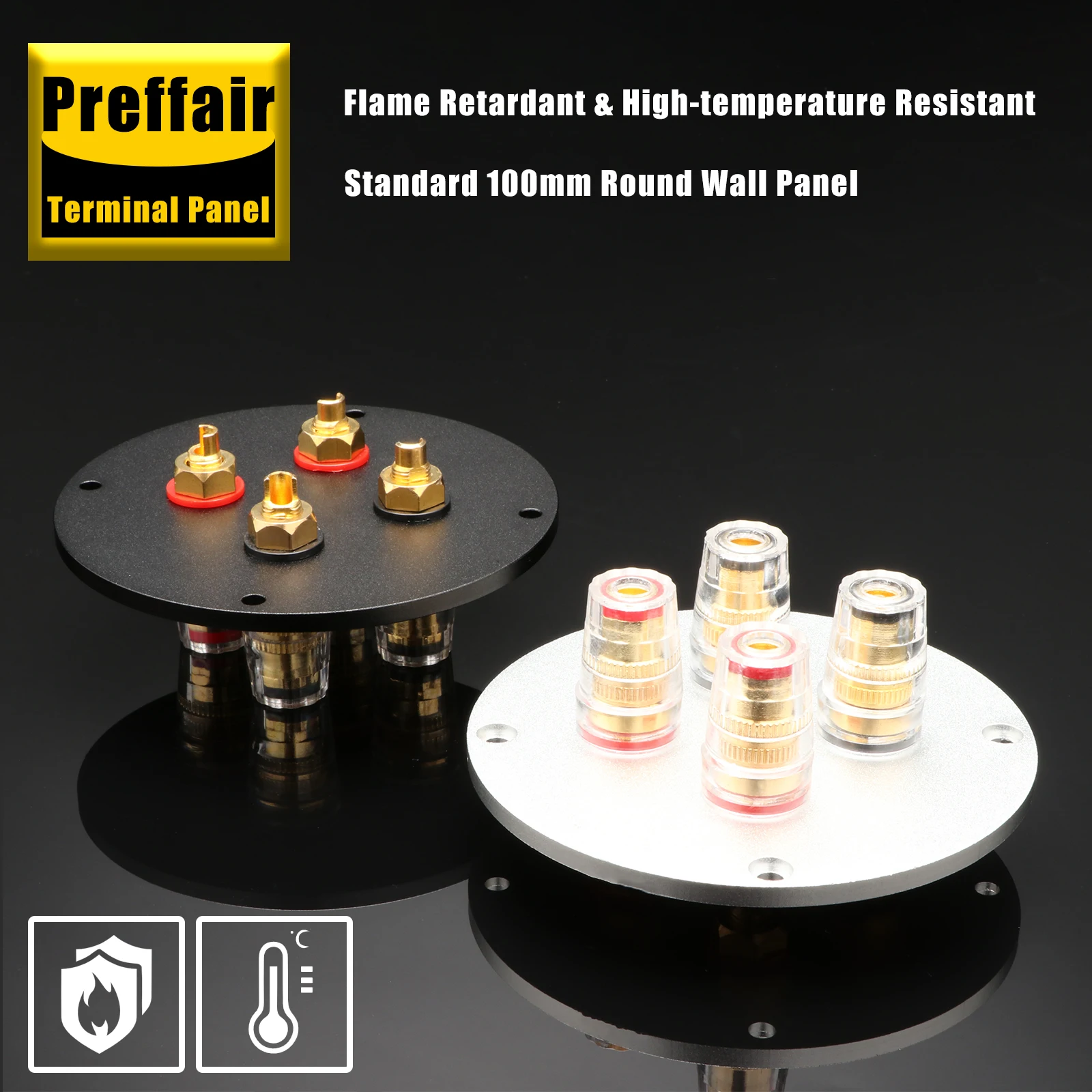 1PC HIFI Binding Post Aluminum Alloy Speaker Box two/four position four position speaker junction box terminal panel