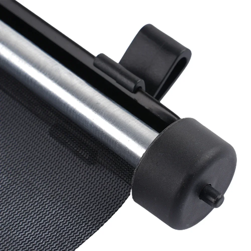 2 PC Retractable Car Glass Baby Shade Shield Protector Roll Curtain Shade Black Brand New High-quality Products Easy To Install