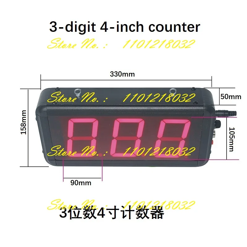 

3-digit 4-inch Counter Digital Display Infrared Induction Automatic Counter Conveyor Belt Assembly Line Counter