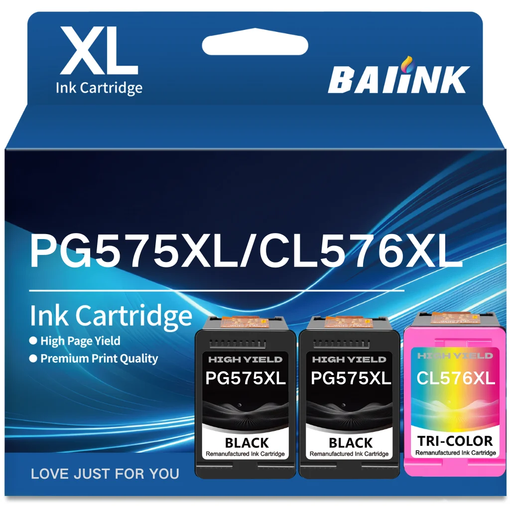 BAIINK PG-575XL CL-576XL cartouche de remplacement pour Canon 575 XL 576 XL pour Canon PIXMA TS3550i TS3551i TR4750i TR4751i TS3750