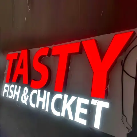 맞춤형 3D 페이스릿 채널 레터 사인 LED 글자 벽 장식 야외 광고 비즈니스 LED 로고 사인