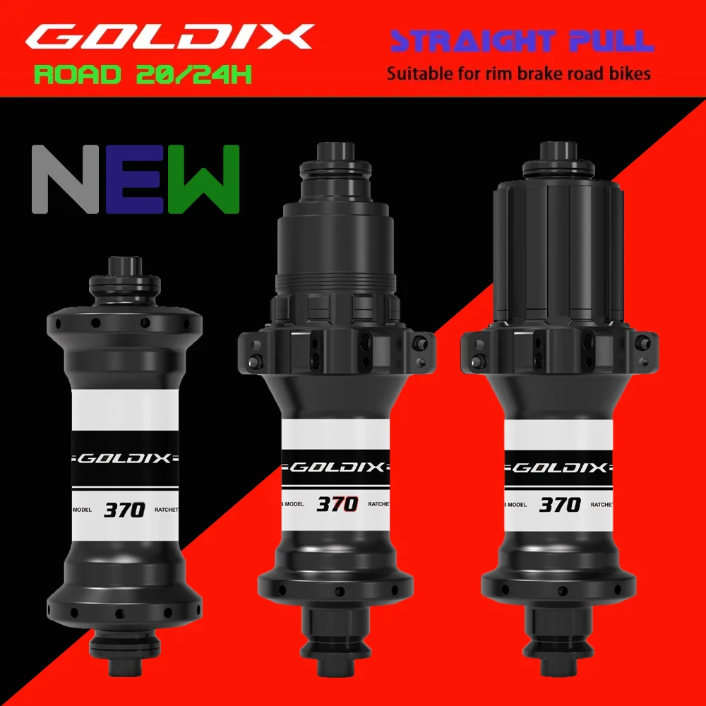 

New GOLDIX R370 ultra-light 20/24 hole 2:1 hub V-type brake quick release 36T ratchet road hub suitable for ShimanoSRAM speed