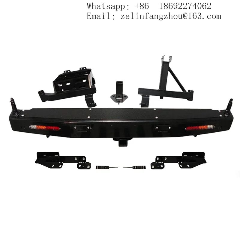 

Задний бампер для Toyota Hilux Revo 2015+ из стали и пластика, улучшенная замена, идеальная совместимость с вырезами под противотуманные фары