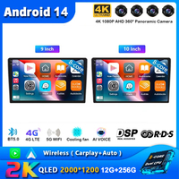9/10'' 2 Din Android 14 auto Car Radio Multimedia Video Universal Stereo Carplay gps For Volkswagen Nissan Hyundai Kia toyota