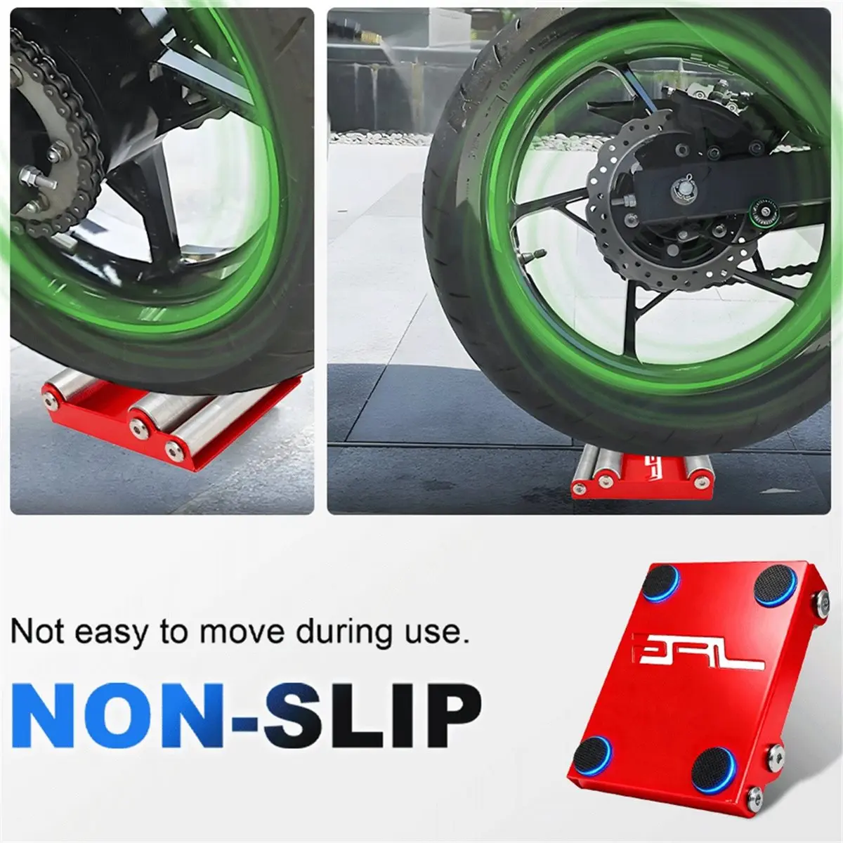 update. Motorcycle Roller Stand Wheel Cleaning Roller Stand for Tyre Cleaning Chain Lubrication for Street Bike Dirt Bike JFG