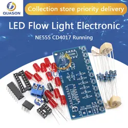 NE555 CD4017 Running LED Flow Light Electronic Production Suite Control Board Module Capacitor Oscillator Clock Siganal DIY Kit