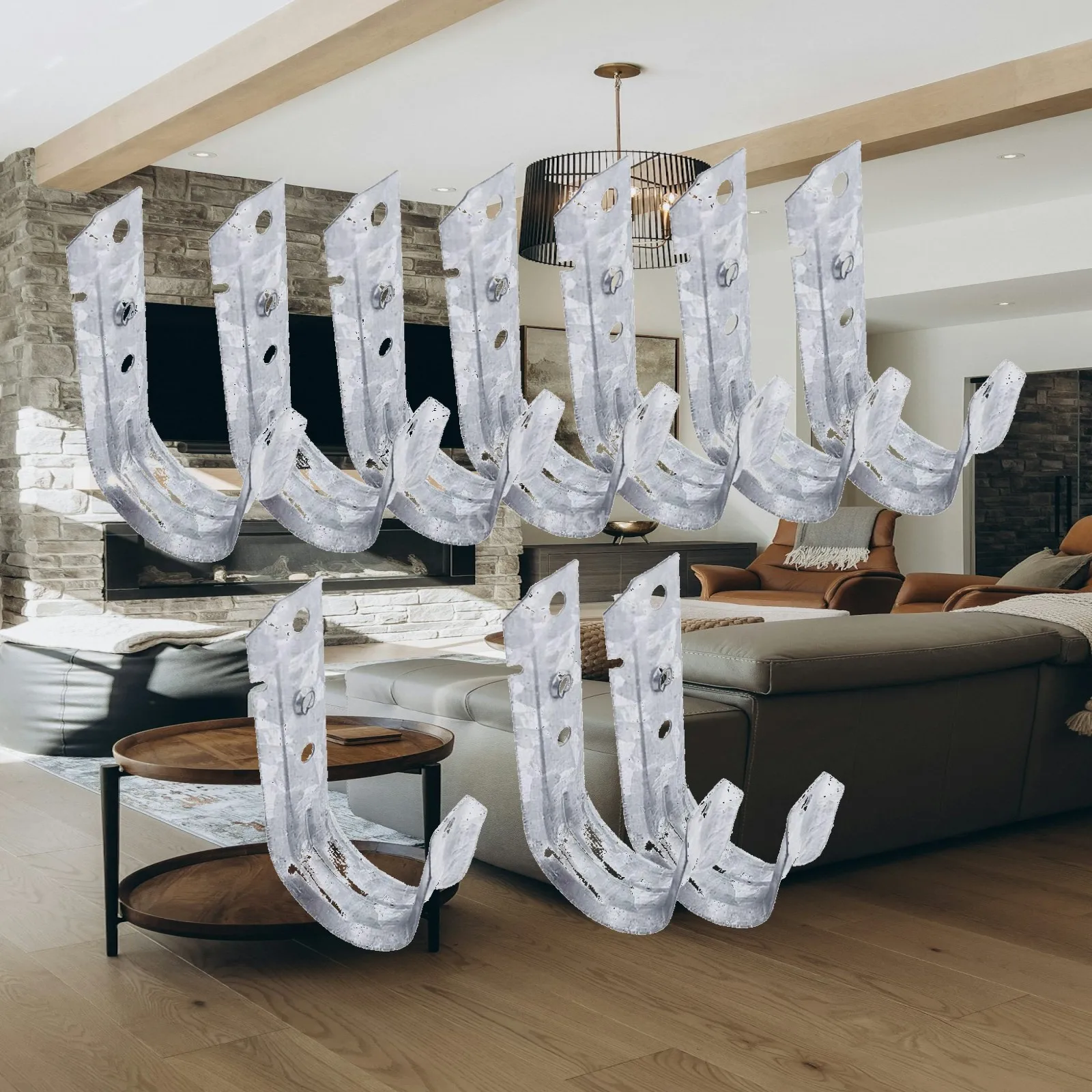 

Reusable Cable Management J Hooks Heavy Duty Galvanized Steel Hangers for Cable and Wire Support for Workshop