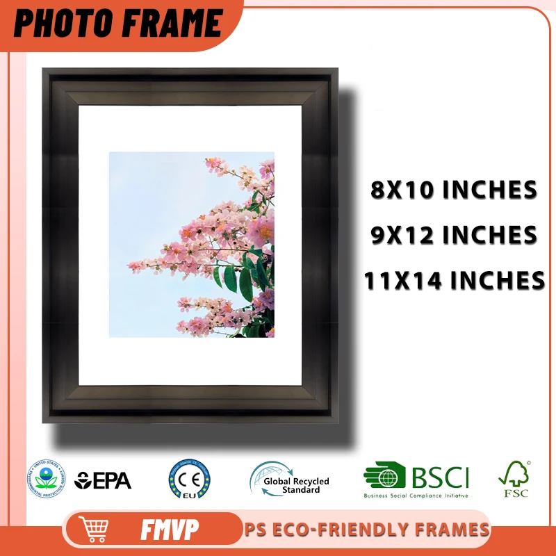 

16x20 Black Photo Frame with White Mat Perfect for Spring Floral Photography in Modern Living Rooms Picture Frame