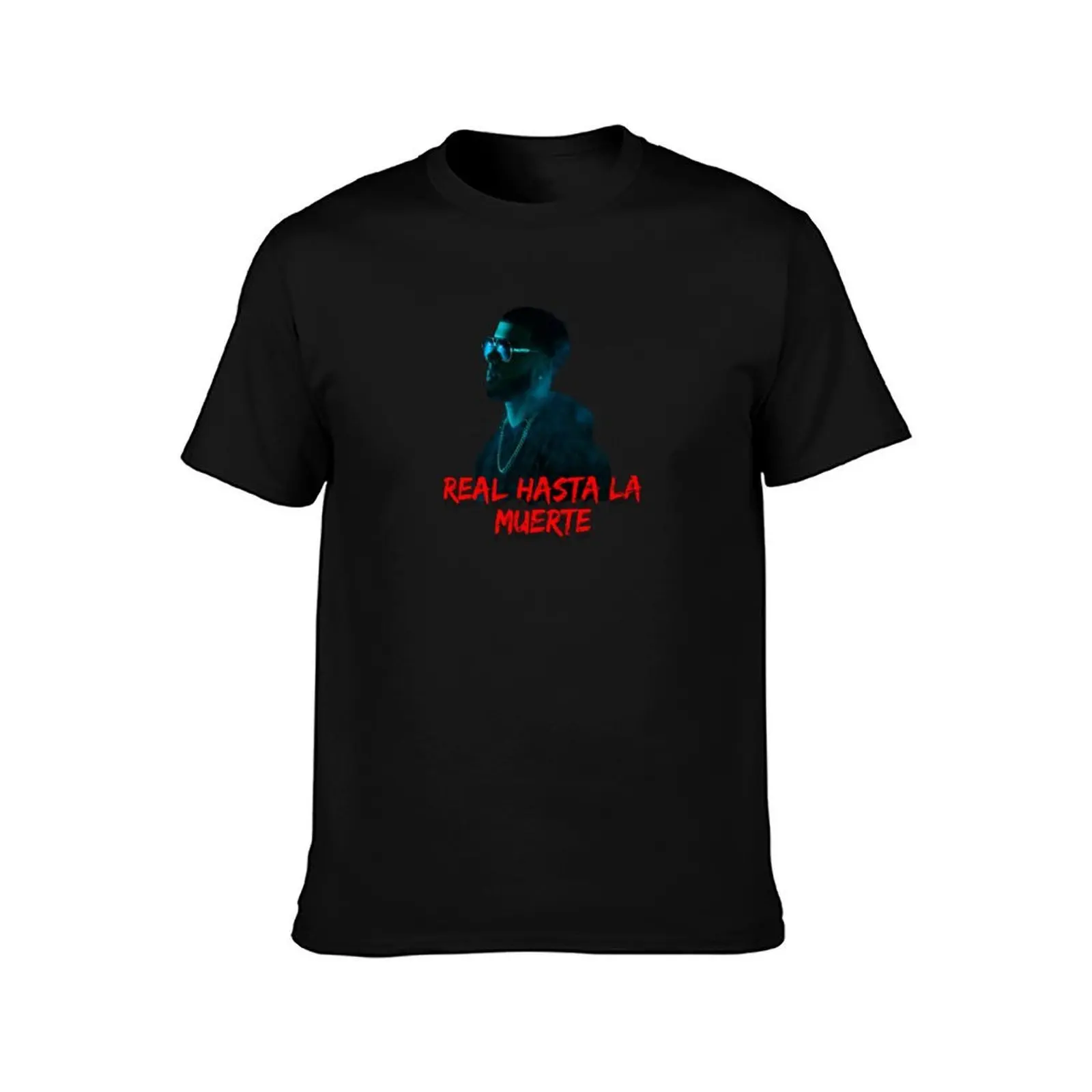 Anuel AA - Real Hasta La Muerte T-Shirt Minimalist Plain Crew Neck T-Shirt