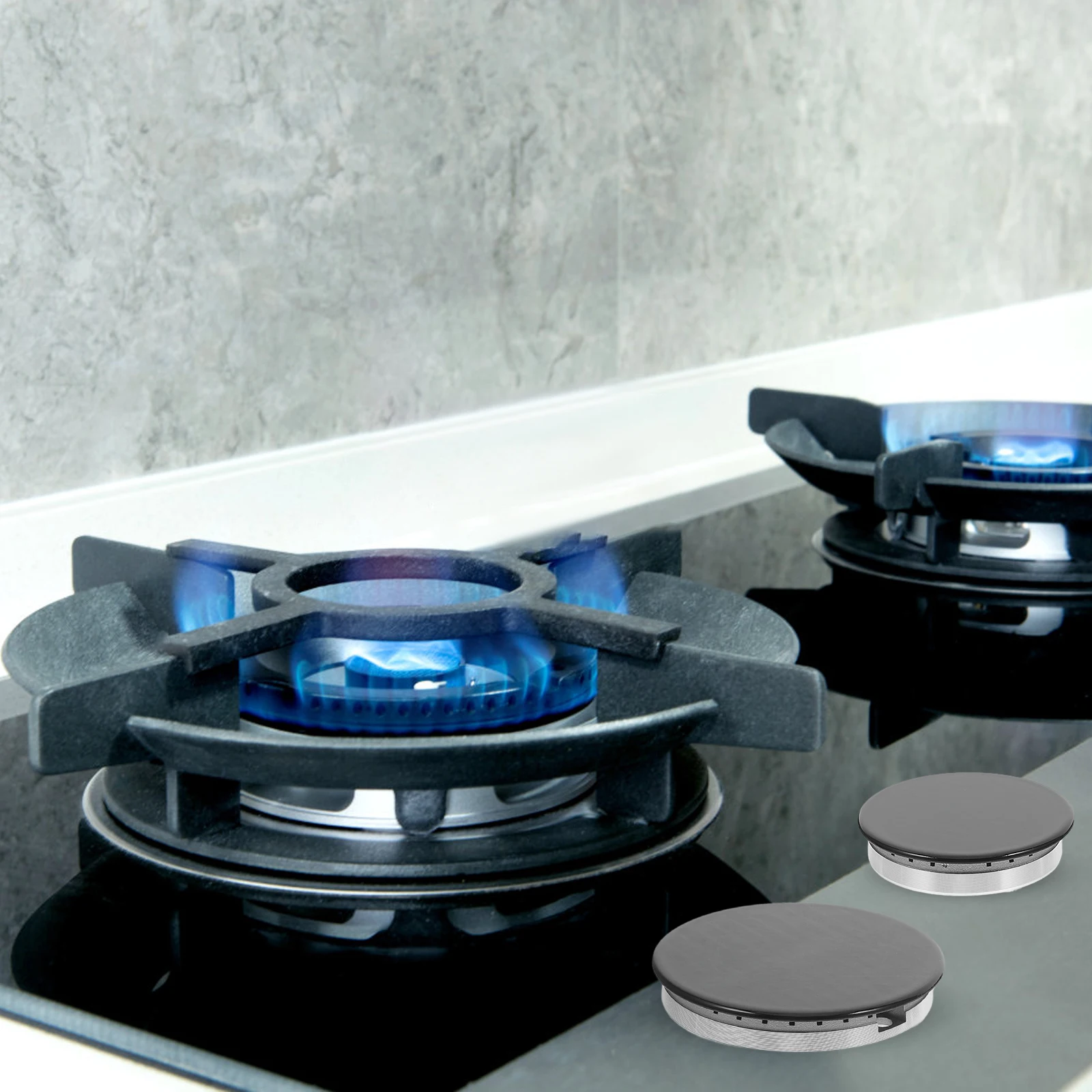 

Gas Stove Burner Heads Accessories Durable Construction Easy Installation Cleaning Compatible Stovetops Kitchen Bar Supplies