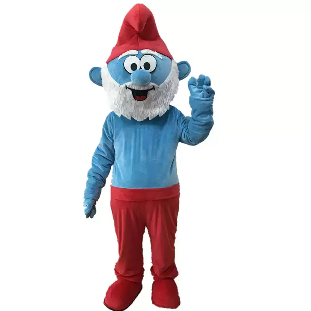 

Giant Plush Christmas Blue Elf Mascot Costume Walking Doll Clothes Halloween Carnival Fancy Party Suits