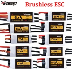 VGOOD Brushless ESC 6A/ 15A / 20A / 30A / 40A / 60A / 80A / 100A /120A/150A 2-6S 32-Bit W/ 1.5A SBEC per accessori per aerei RC