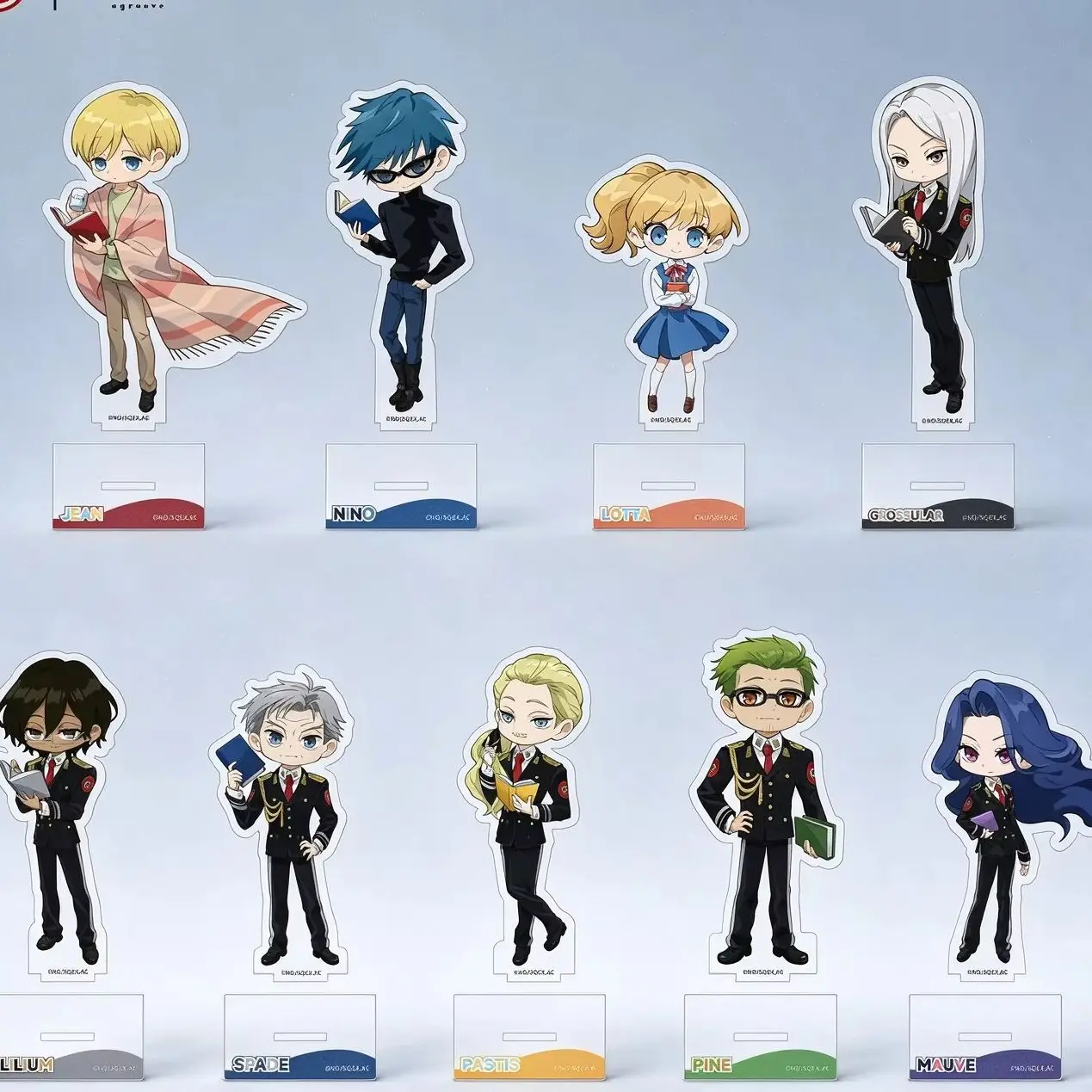 10cm Anime ACCA: 13-Territory Inspection Dept. Acrylic Stand Model Products Bookshelf Decoration High Definition Images Keychain