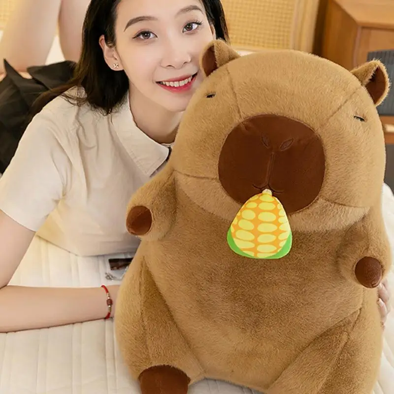 

Capybara Stuffed Toy Animal Nap Pillow Sofa Decorative Fruit Design Animal Doll Plush Comfort For Home Bedroom Accessory