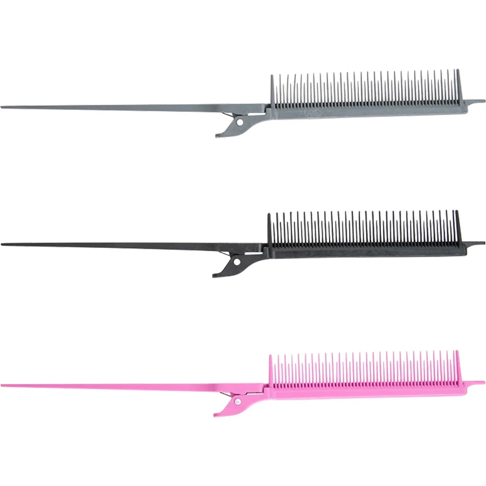 

3pcs Rat Tail Comb Fine Tooth Styling Tool For Sectioning Dyeing Cutting Professional Teasing Detangling Hair Comb Women