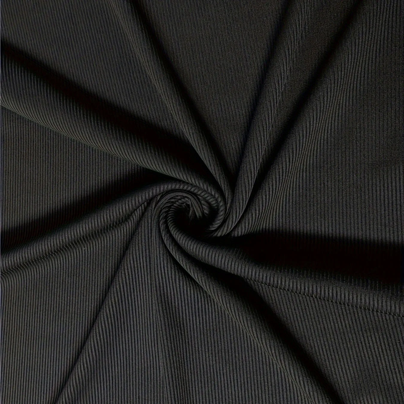 Women's Black Ribbed Knit Round Neck Side Button Long Sleeve Fitted Elegant Casual Daily Party Mini Dress