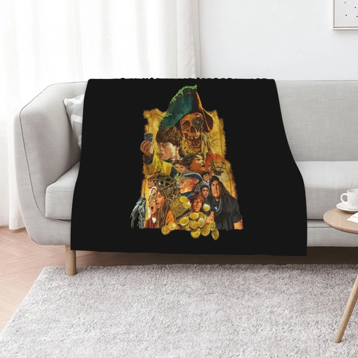 

RARE!! The Goonies Artwork Poster Throw Blanket Luxury St Multi-Purpose Sofa Throw Thermal Blankets