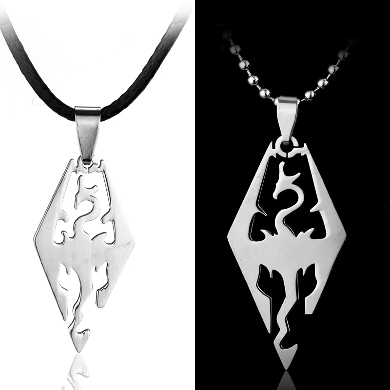 Antique Scroll Necklace Fashionable Stainless Steel Dragon Pendant Necklace Halloween Gift