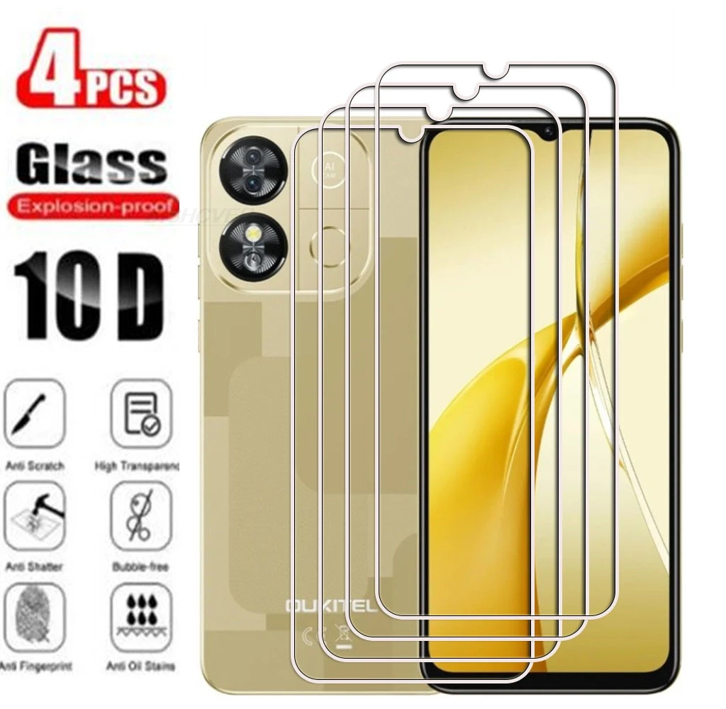 4PCS 9H HD Tempered Glass For Oukitel C57 Pro OukitelC57Pro OukitelC57 C57Pro C57S 6.67