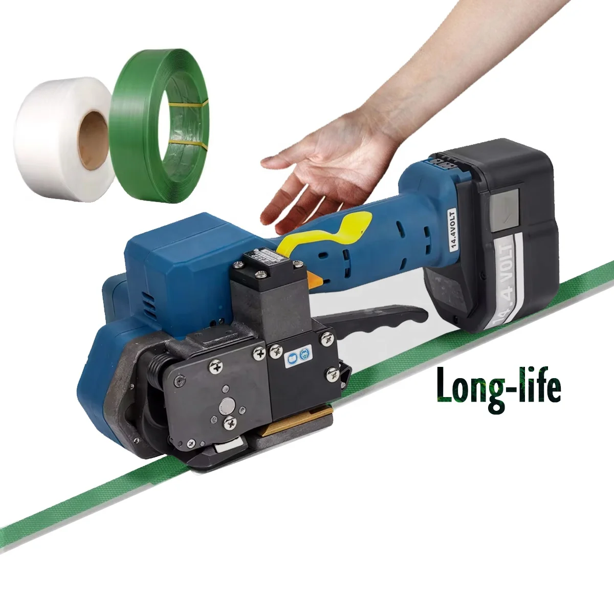 

Promotion Electric Tools Pallet Strapping Seal Making Machine PP PET Strapping Battery Powered Hot Melt Strapping Machine