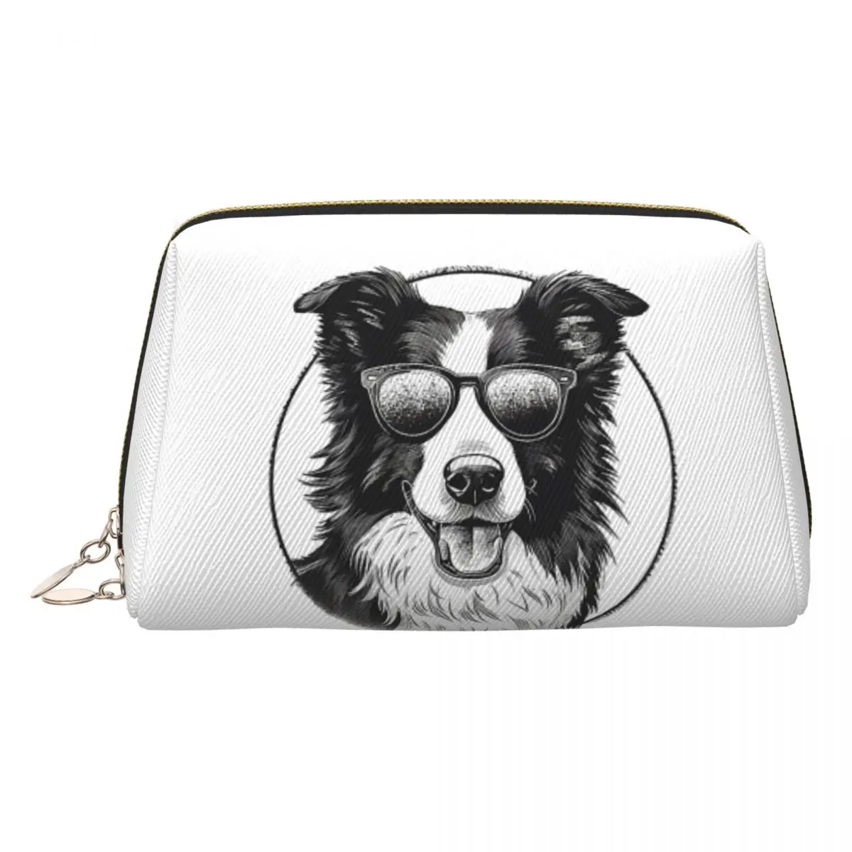 Border Collie Women Cosmetic Bags Travel Makeup Organizer Pouch Toiletry Storage Dopp Kit Box