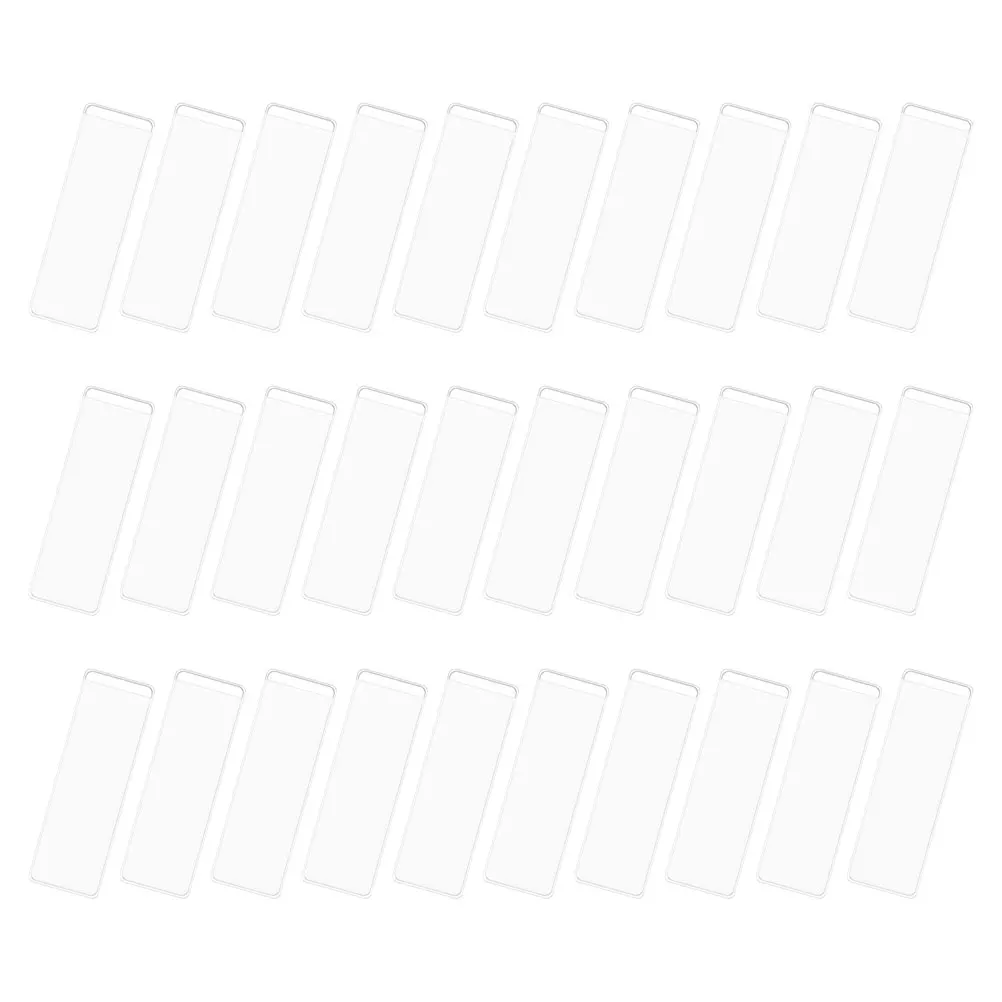 

50Sets Transparent Self-Adhesive Index Label Pockets File Organizer Document Sorting Business Card Sleeves Library Card Pocket