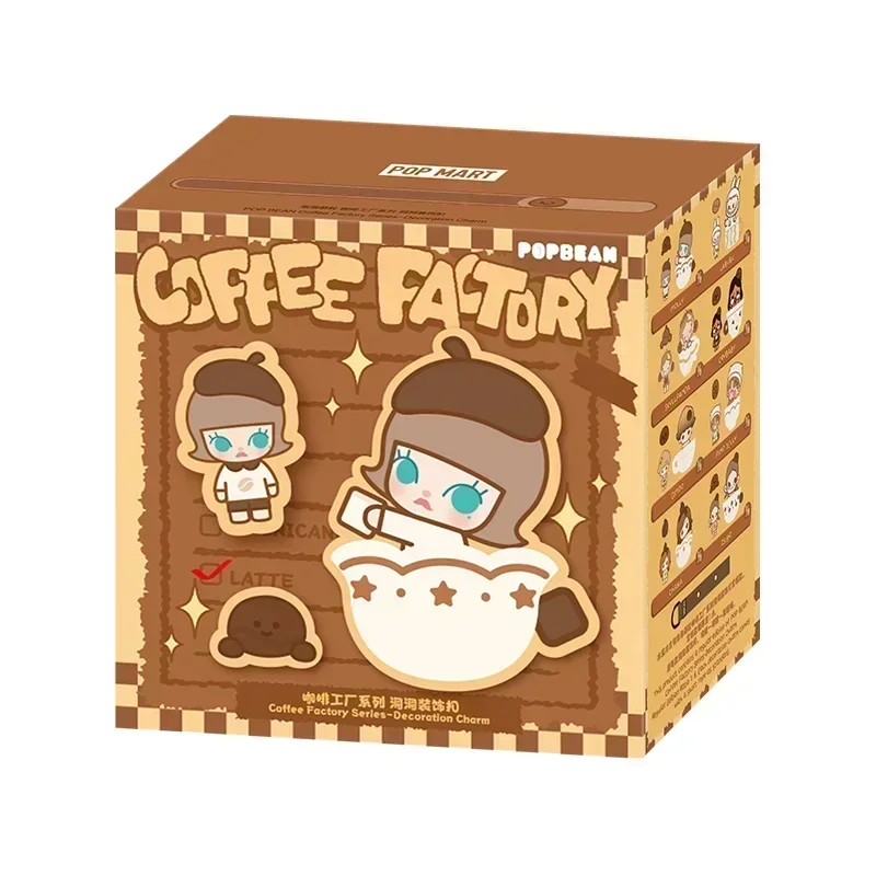 

POP MART Bubble Molly Coffee Factory Series Blind Box Cute Figurine Home Decor Ornament Genuine Collectible Mystery Gift