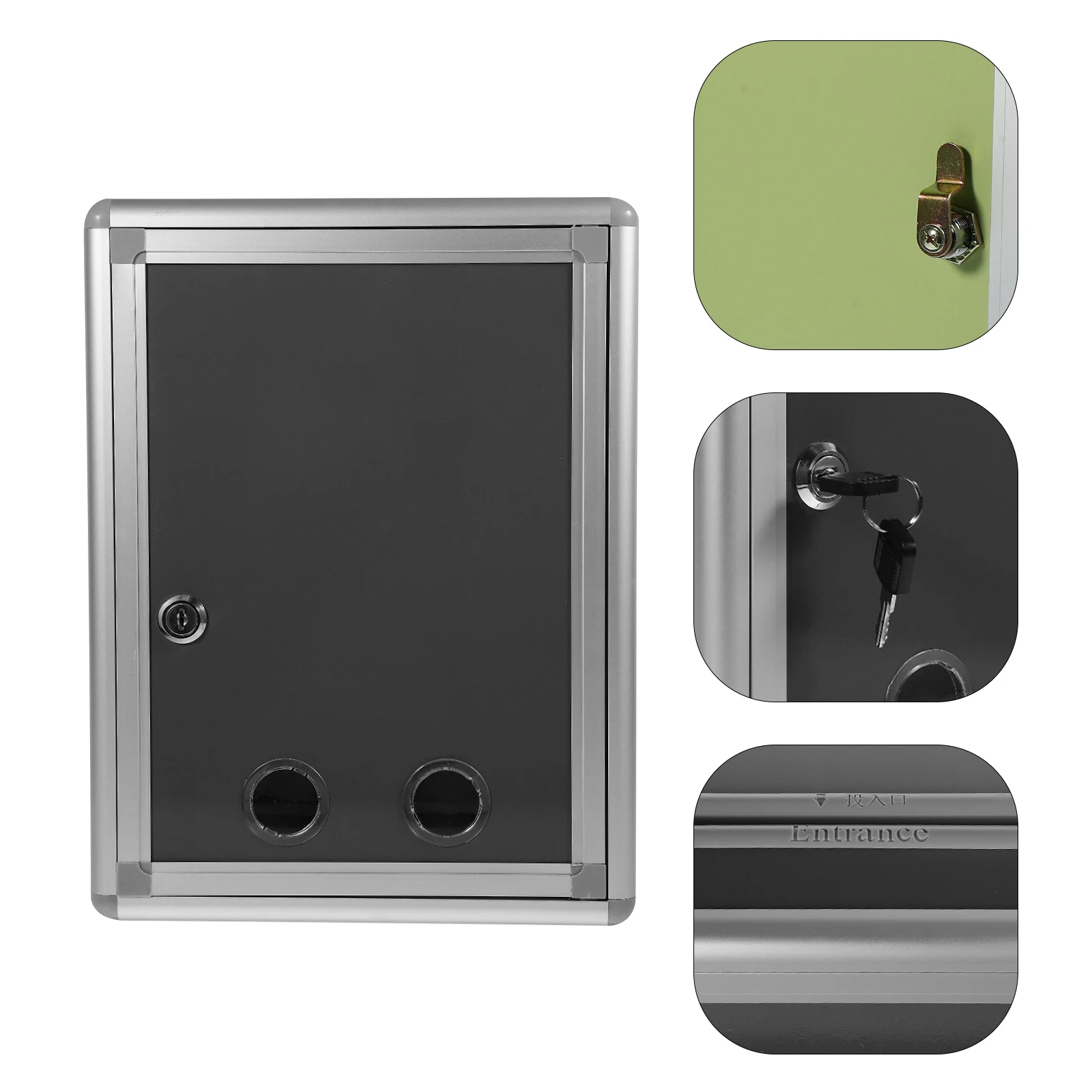 1Set Muur Suggestie Doos Plastic Aluminium Brievenbus Afsluitbare Multifunctionele Stembiljet Brief Collectie