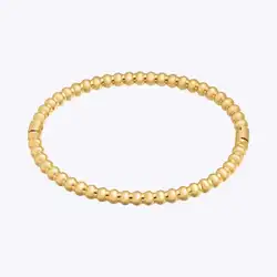 ENFASHION Buckle Bangle With Steel Ball For Women Gold Color Stainless Steel Fashion Cute Elegant Jewelry Simple Bangle B232334