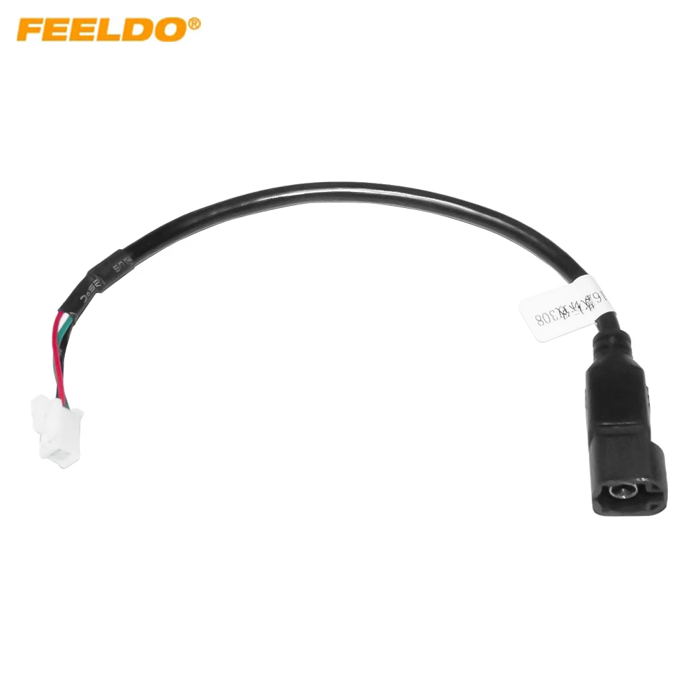 

FEELDO Car Audio Radio 4Pin Conector Changer Port AUX Adapter for Peugeot (16-20) Auto AUX Cable Transfer