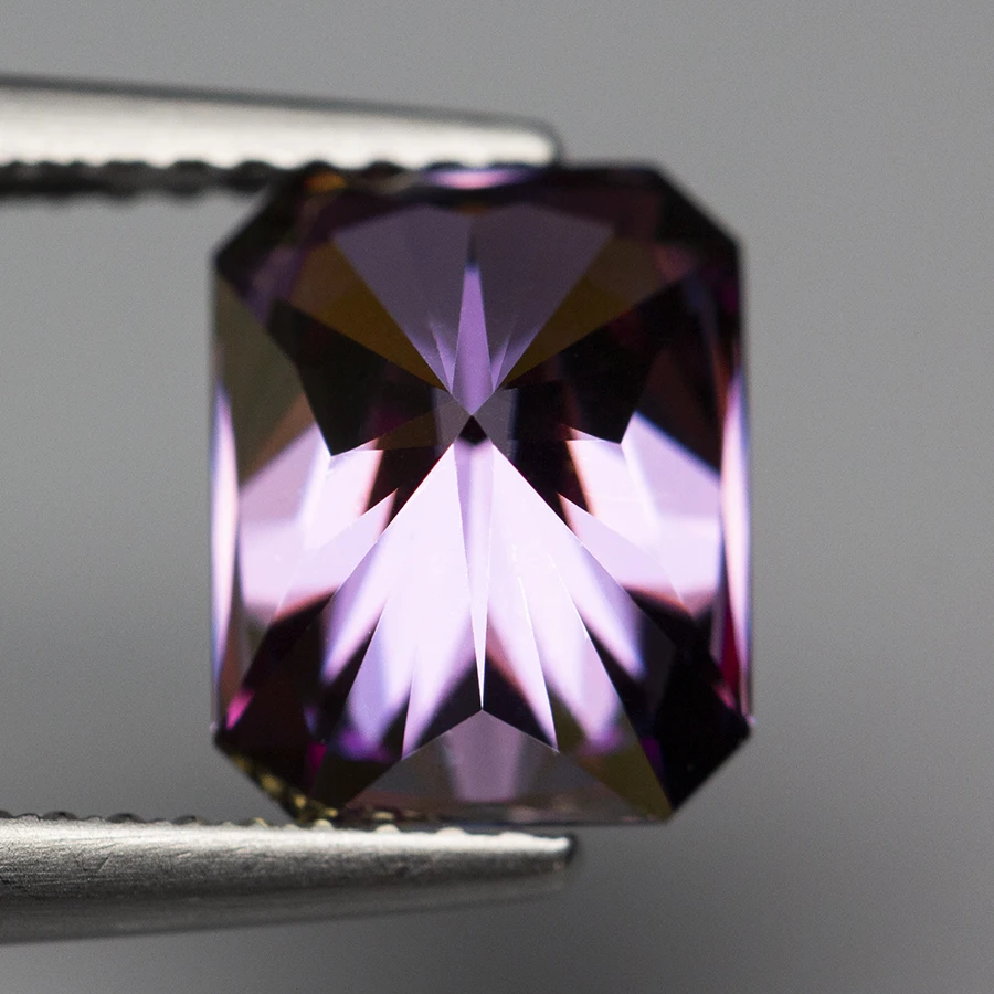 Royal Purple Moissanite Stone Radiant Cut 1.0-5.0ct VVS1 Lab Diamond Gemstone Passed Diamond Test with GRA Certificate