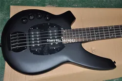 Factory direct 5 string active pickup electric bass matte black bass guitar left hand can be customized for free shipping