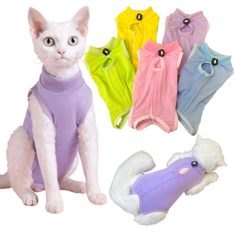 Cats Surgery Recovery Suit for Small Medium Dog Cat Vest Pet Shirt Soft Pajama After Surgery Wear Recovery Clothes Anti Licking