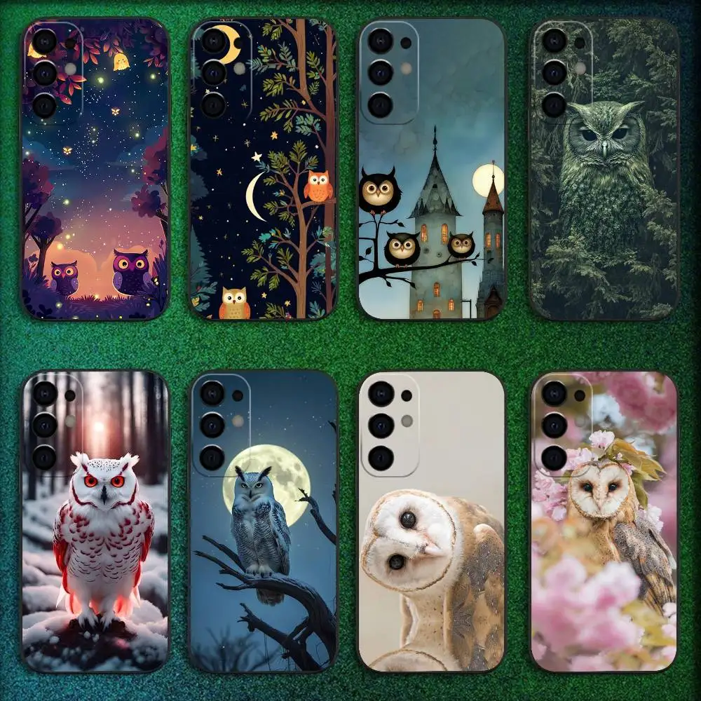 

Owl art Aesthetics Phone Case For Samsung S25,S24,S21,S22,S23,S30,Ultra,S20,Plus,Fe,Lite,5G Black Cover
