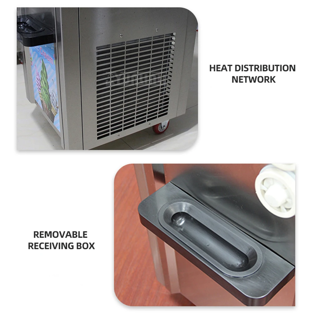 Commercial Vertical Ice Cream Machine Desktop Three-color Ice Cream Machine Eiscreme Verkaufsautomat