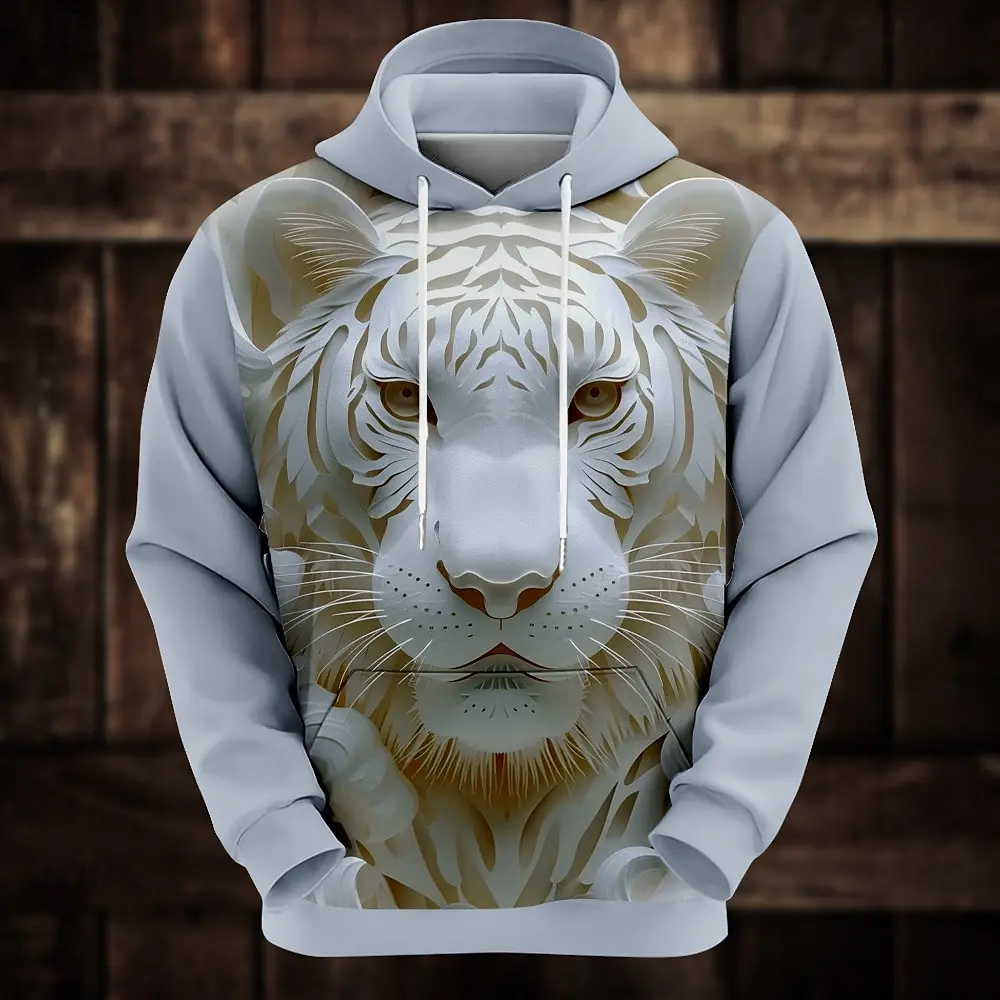 

Fashion 3D Tiger Pattern Men's Hoodies Street Trend Harajuku High Quality Clothing Autumn Casual Oversized Sweatshirts Pullover