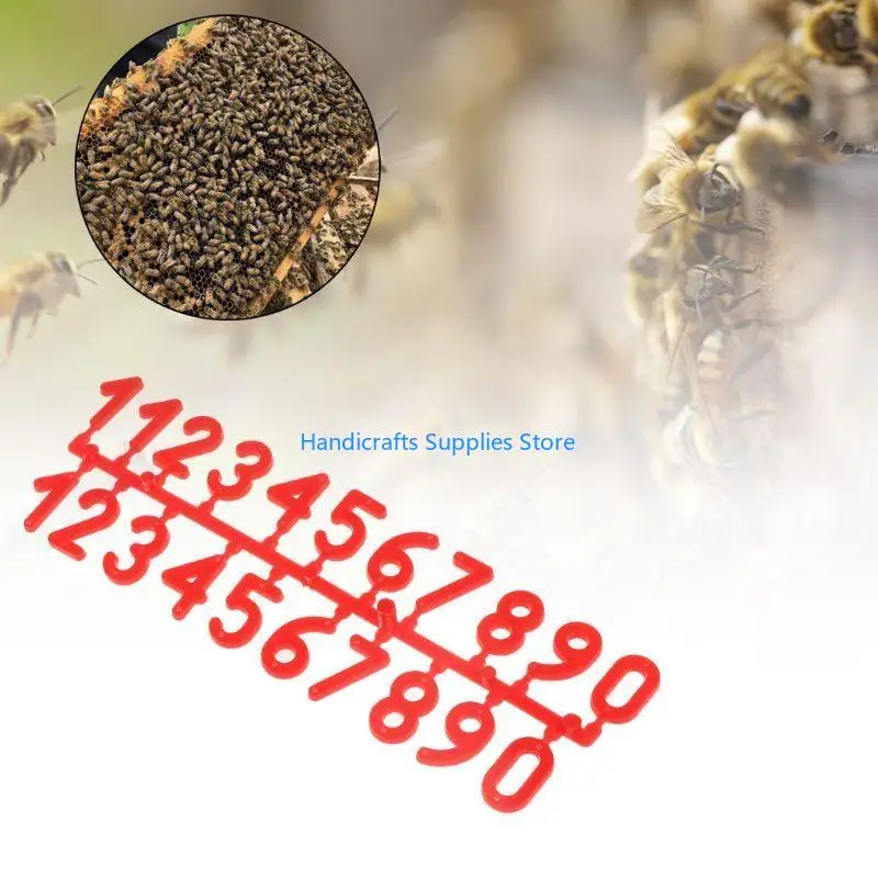 R1WA Complete Red Color Beekeeping Number Numbers And