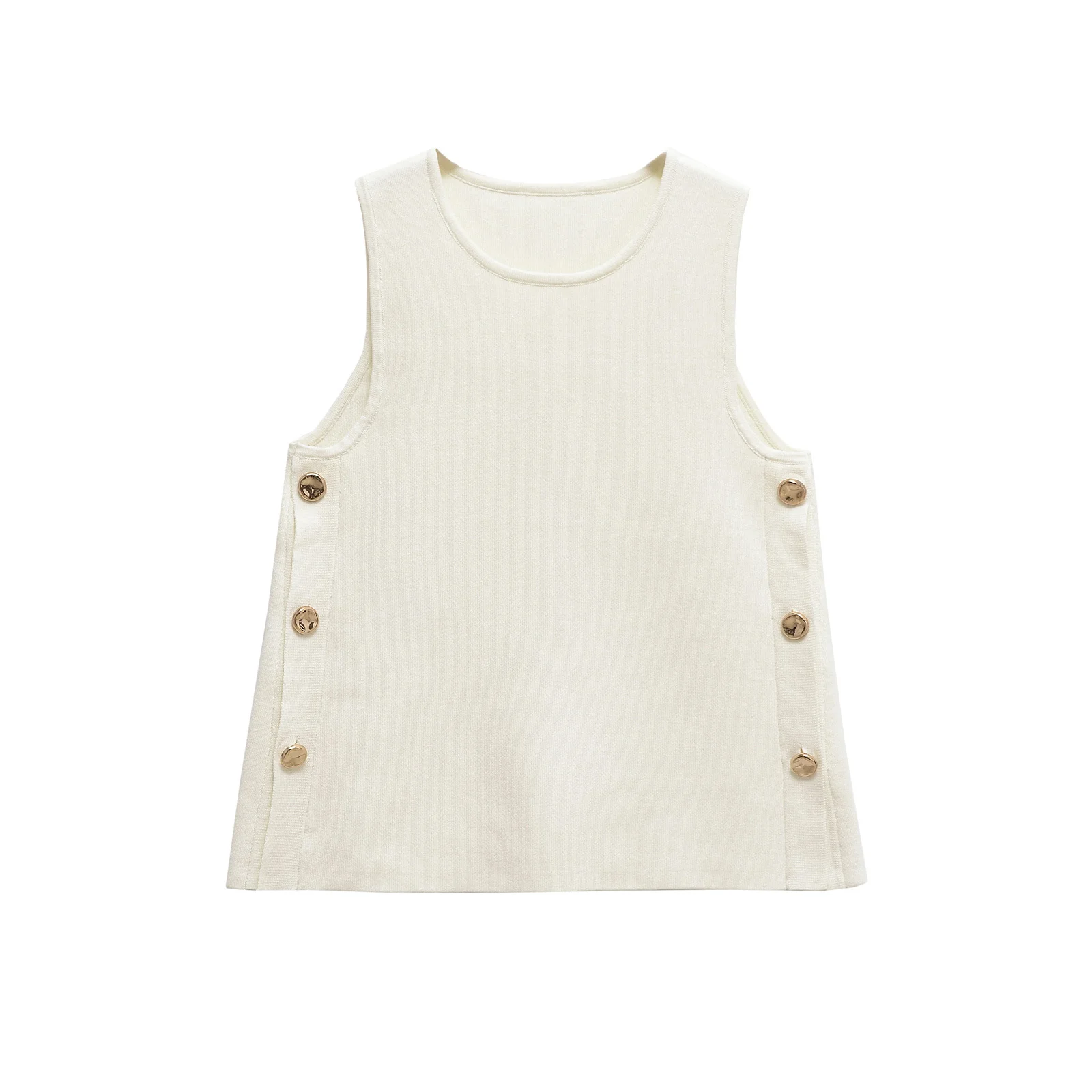 

TRAFZR Sleeveless Crop Tops Summer Women Clothing Casual Solid Blouse Shoujo Aesthetic Daily Outfits Beach Party Streetwear Top
