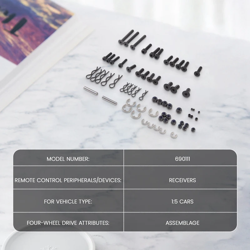 Praktyczny zestaw naprawczy śrub Zestawy naprawcze do części 1/5 Hpi Baja 5B Rovan Km Rc Car- 690111