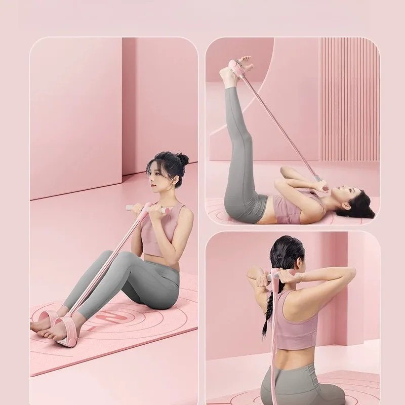 1pc Foot Pedal Resistance Band, Sit‑Up Assist Device Fitness Pull Rope for Abdomen Leg Workout