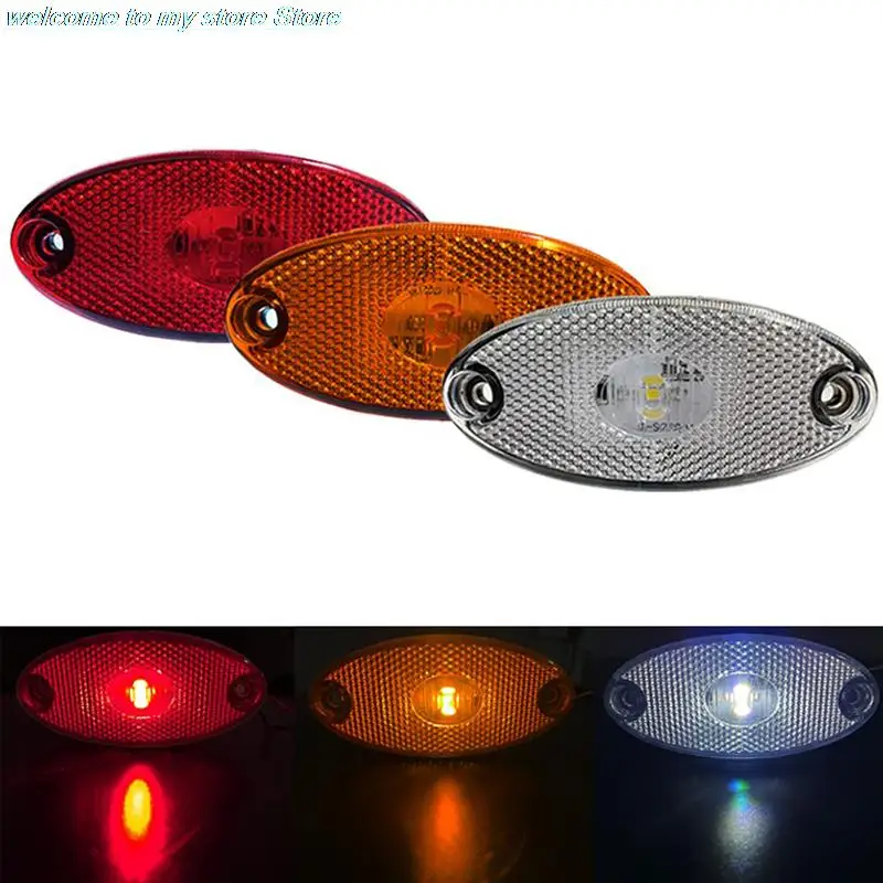 1PC 12V 24V Led Side Marker Lights for Trailer Trucks Caravan Clearance Light Lamp Lorry Amber Red White