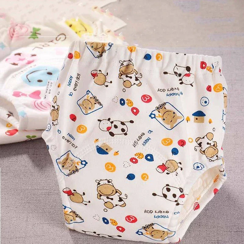 Baby Reusable Washable Diaper Pant Infant Potty Training Cloth Pocket Nappy Panties Diapers 6 Layers Cover Wrap Suits Girls Boys