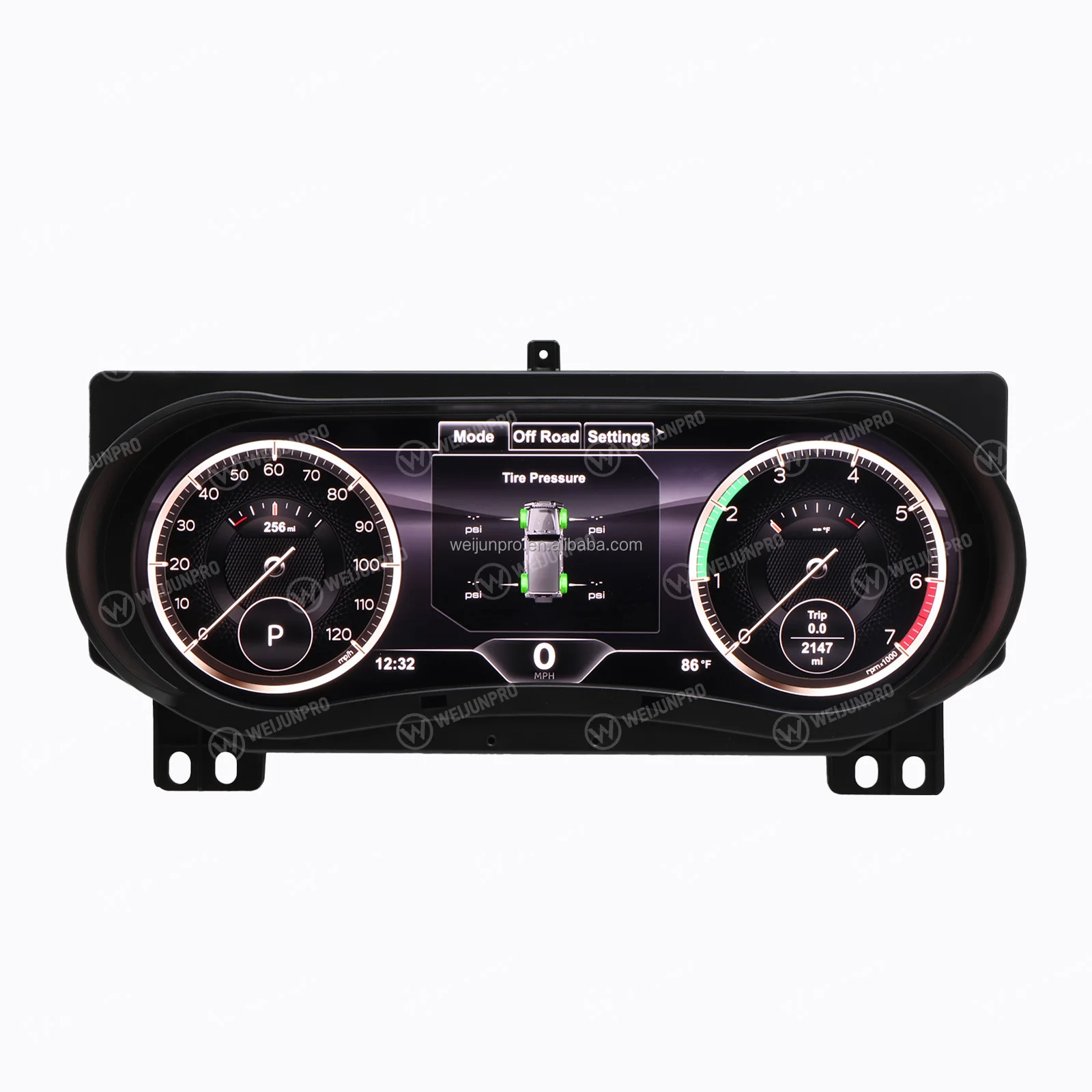 WEIJUNPRO groupe numérique 12.3 LCD Cockpit virtuel lecteur DVD de voiture pour Jeep Wrangler JL tableau de bord écran de compteur de vitesse
