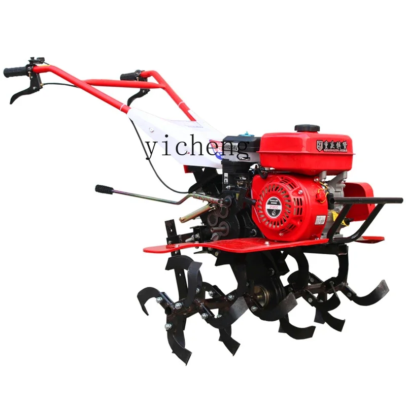 

micro-tillage rotary tiller agricultural cultivated land household ditching small ploughing machine ridge machine