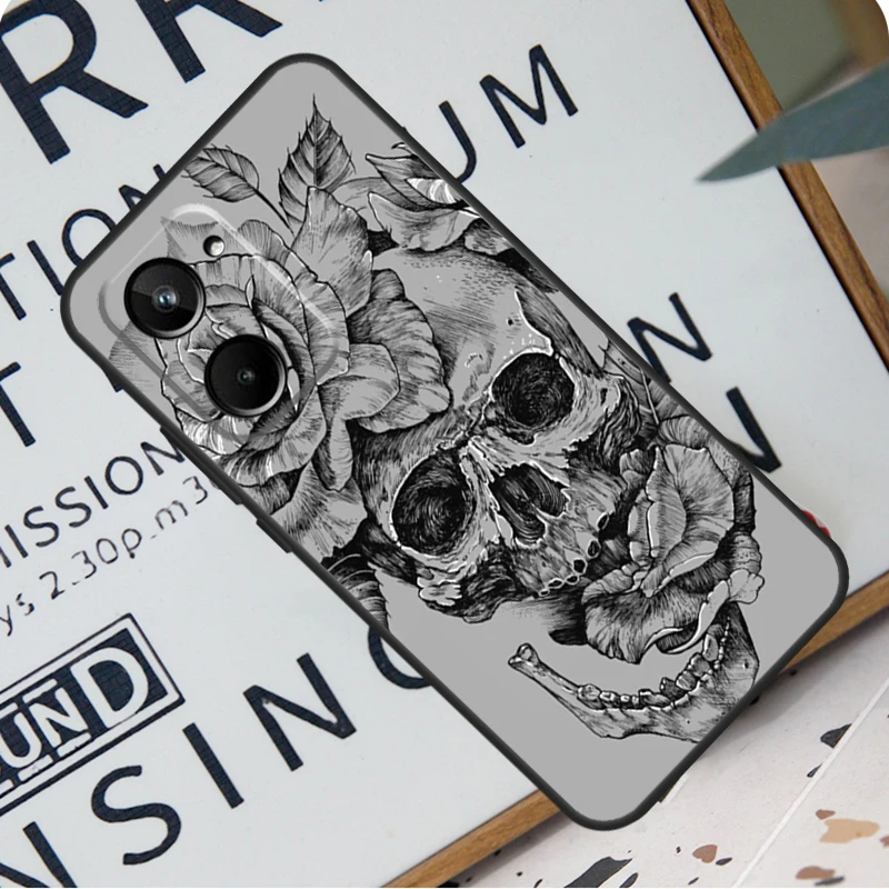 Gothic Skull For Realme C31 C33 C35 C51 C53 C55 C67 GT5 GT Neo 6 9 10 11 12 Pro Plus C21Y C25s C30 Case