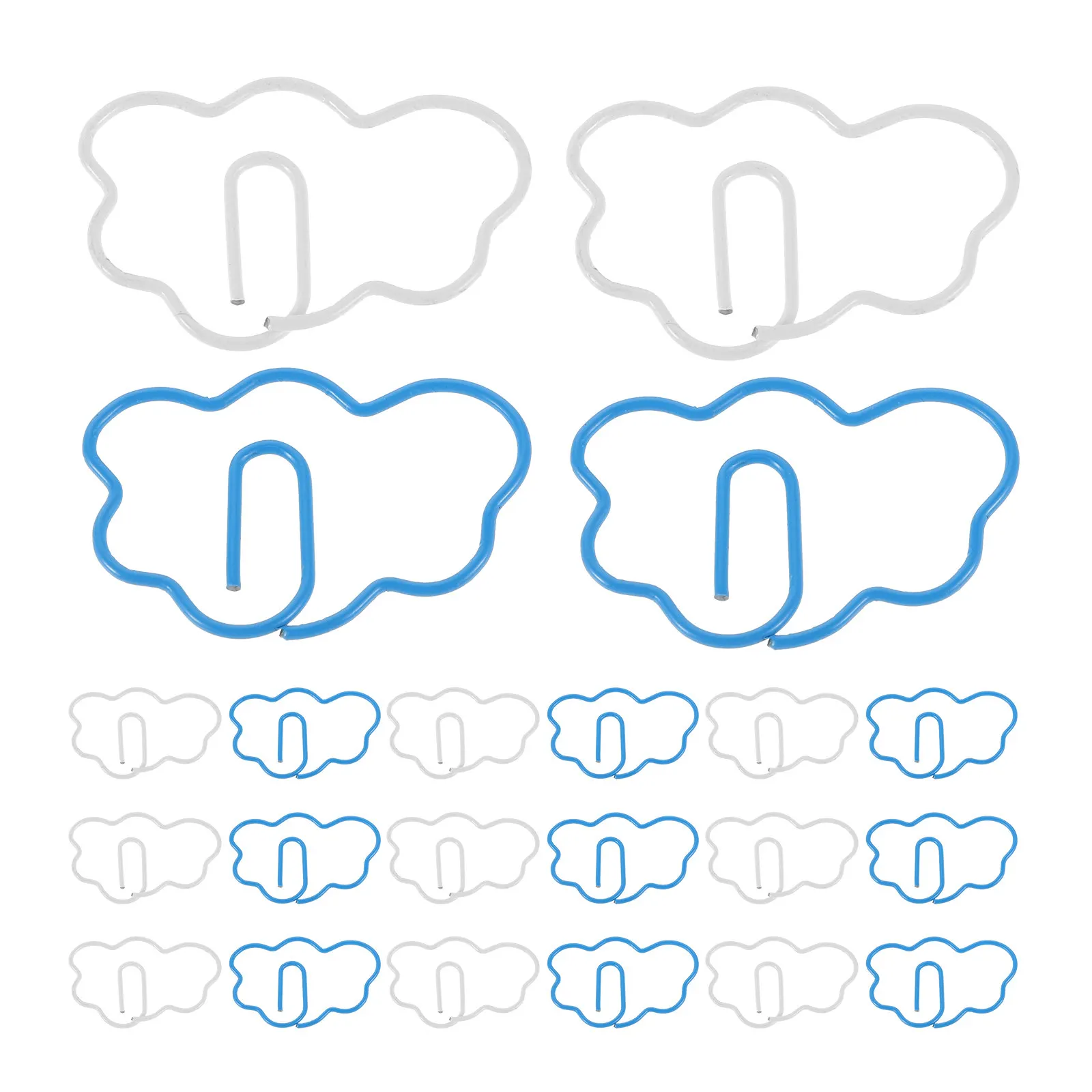 

48Pcs Cloud Shaped Paper Clips Creative Bookmarks Cute Page Holder for Books Journals Scrapbook Metal Bookmark Clamps