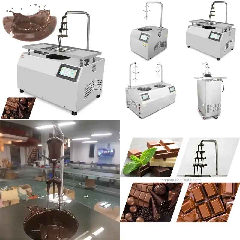 Automatic Chocolate Tempering Machine 5-8kg Capacity with Dispenser Faucet and 5L Cocoa Melter for Home Commercial Use