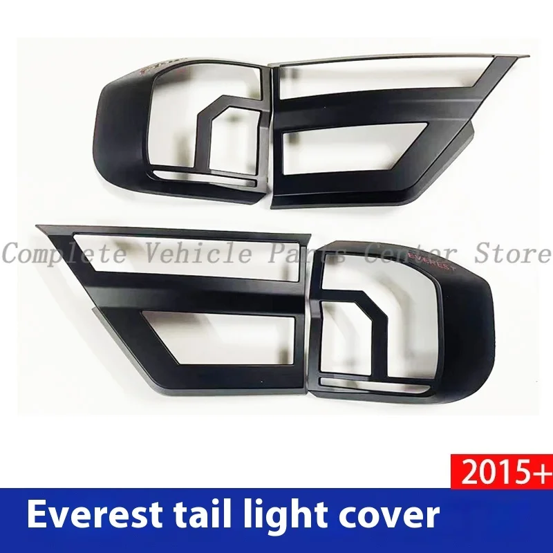

High Quality Black Warrior Exterior Light Covers For Ford Everest 2015+ Full Set Front Rear Lamps