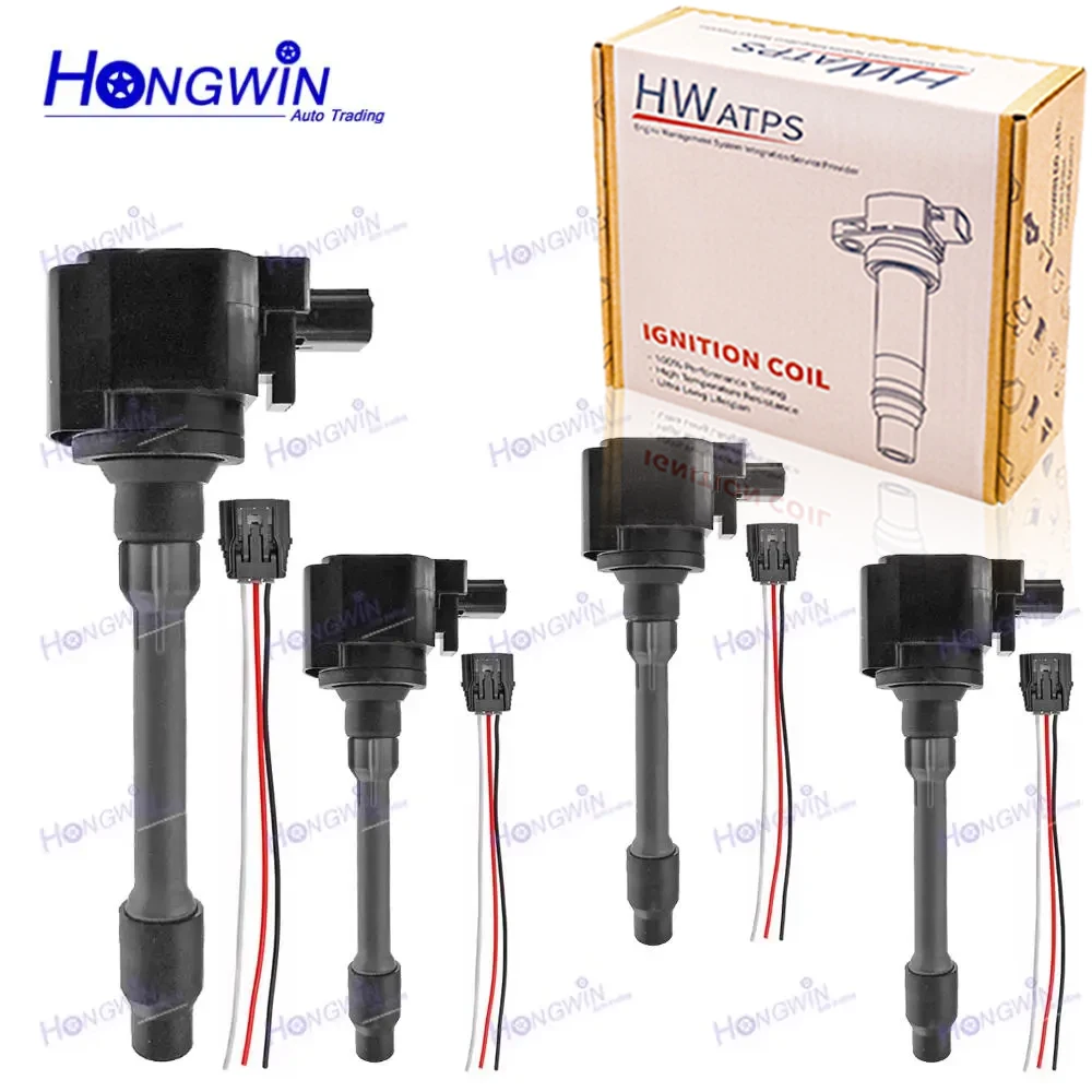 

4pcs Ignition Coil Wire 30520-59B-013 UF-781 CM11-124A For Honda Accord Civic CR-V CRV Acura RDX TLX 2016-2021 1.5 2.0