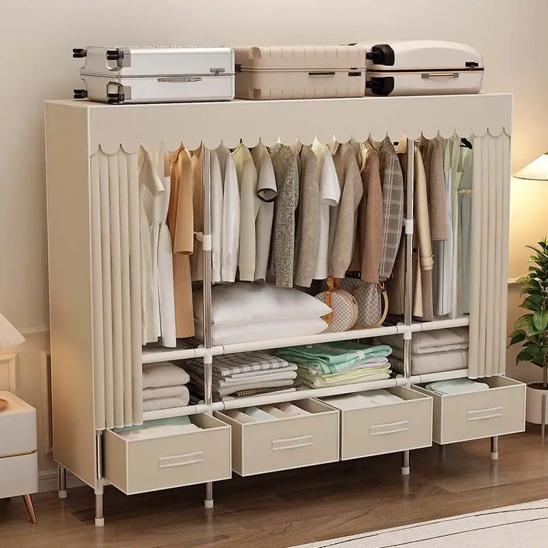 

Шкаф-гардероб со стальным каркасом и выдвижными ящиками, усиленный, для хранения вещей, сверхпрочный, для спальни